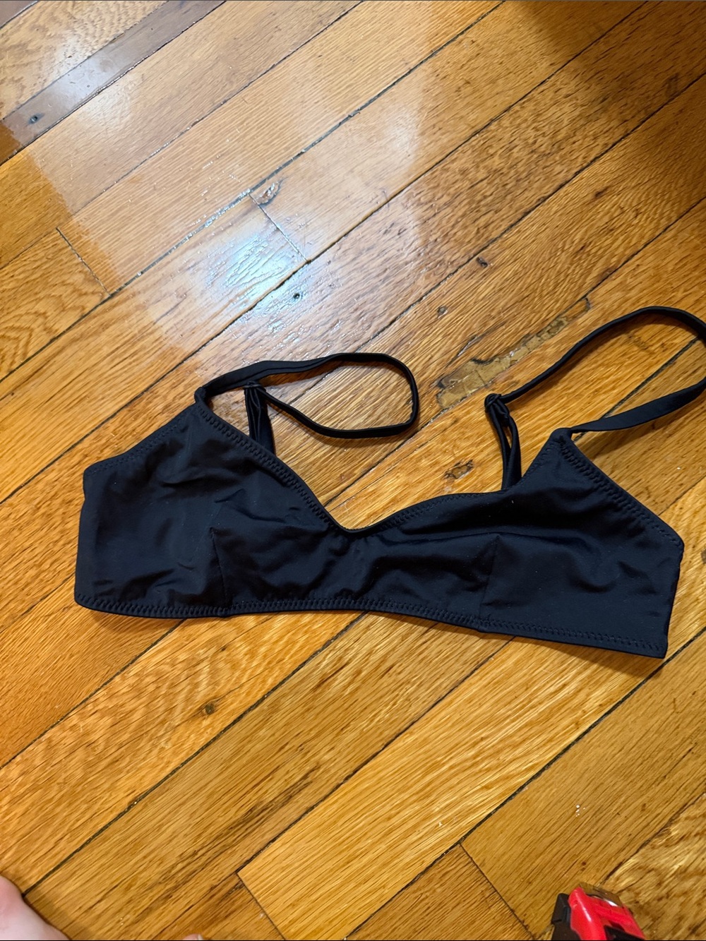 adidas Black Wireless Bralette with Thin Adjustable Straps